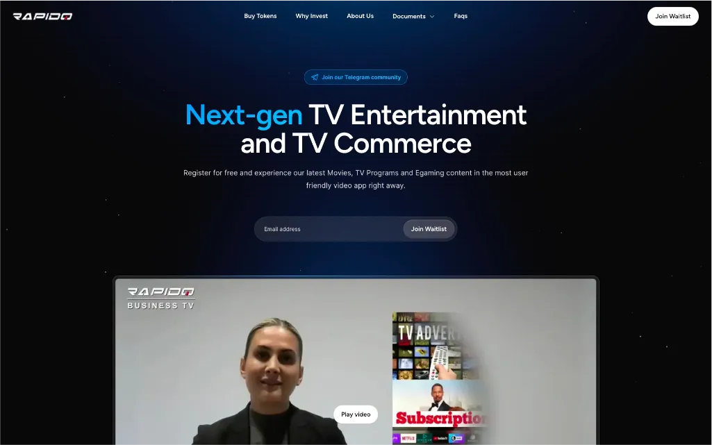 RapidoTV Website