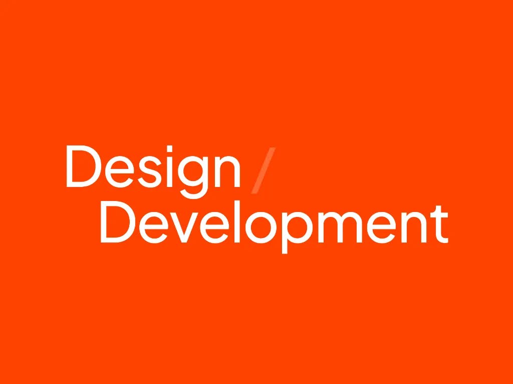 Image with Design and Development headings